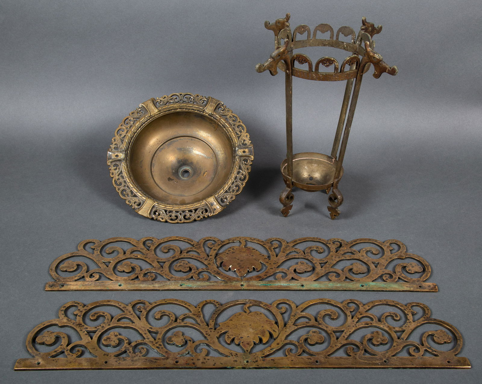 Four Oscar Bach Bronze and Iron Fragments (1 of 7)