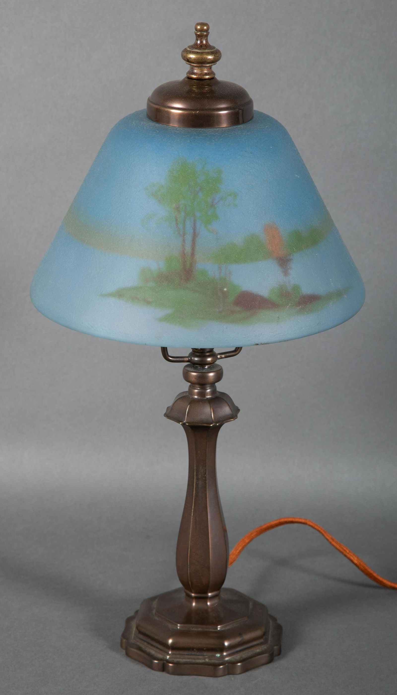 Pairpoint Boudoir Lamp w Reverse Painted Shade (1 of 9)