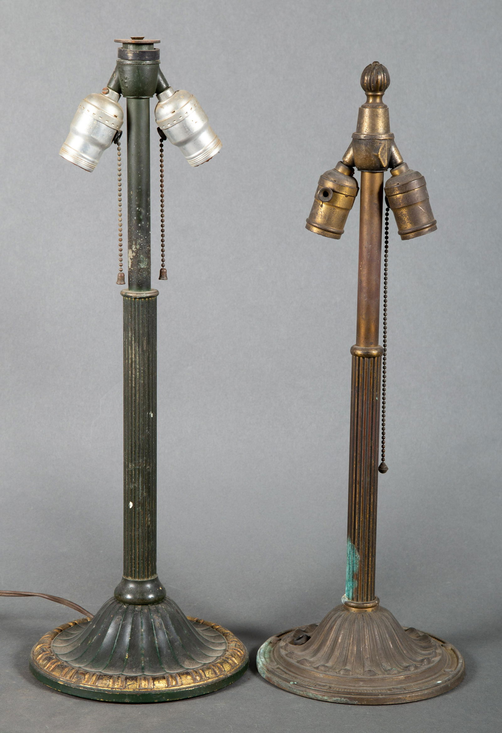 Two Signed Bradley & Hubbard Lamp Bases Columnar Form (1 of 8)