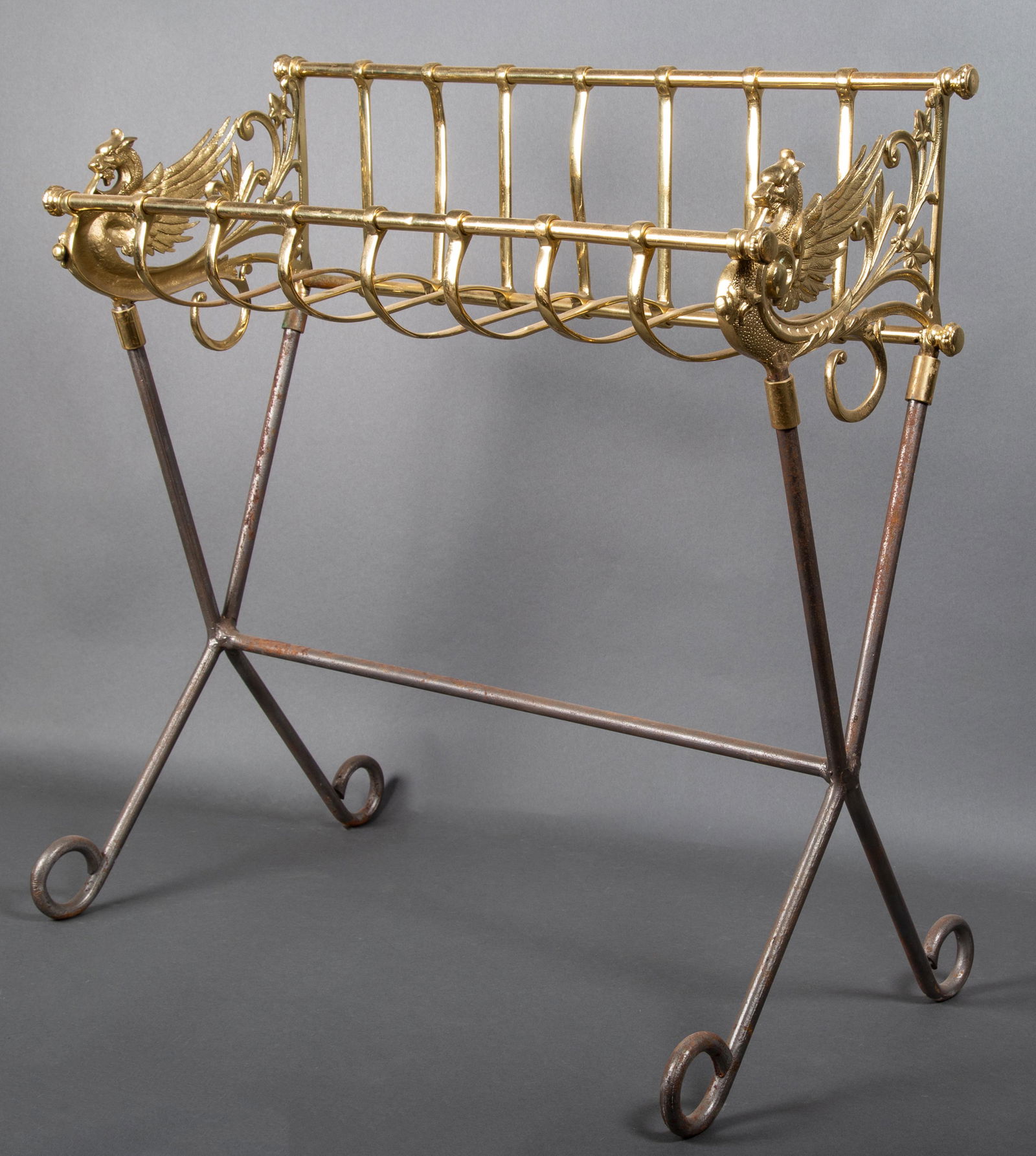 Railroad Dining Car Coat or Hat Rack w Winged Gryphons on Stand (1 of 5)