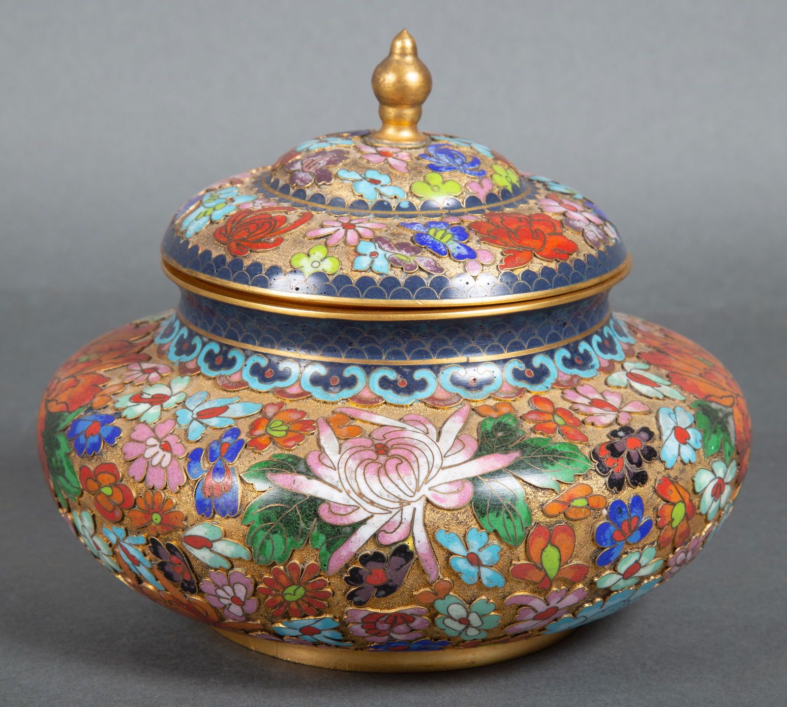 Antique Japanese or Chinese Cloisonne Covered Jar (1 of 5)