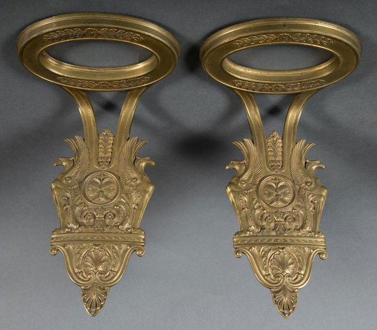 Sterling Bronze Co New York Neo Classical Figural Bronze Sconces (1 of 6)