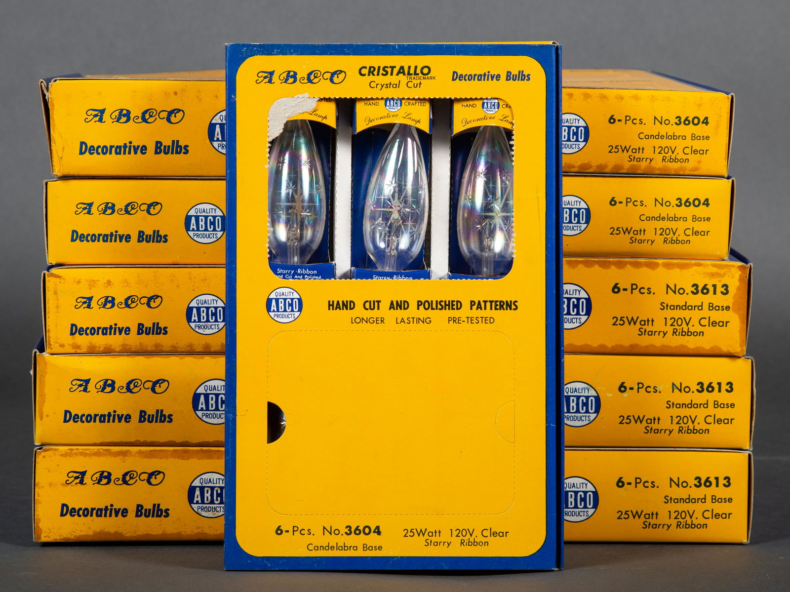 Old New Stock Japanese Cut Glass Decorative Light Bulbs NMIB (1 of 7)