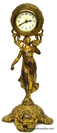 FIGURAL MANTLE CLOCK
