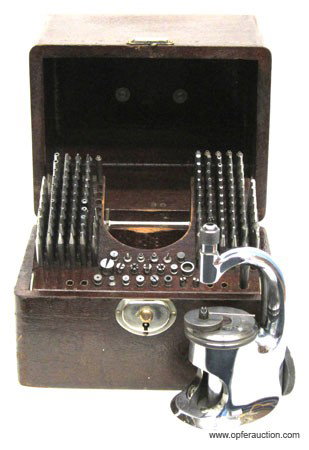 WATCHMAKER STAKING TOOL SET: #18 Inverto B-1 K&D, in original wood box;