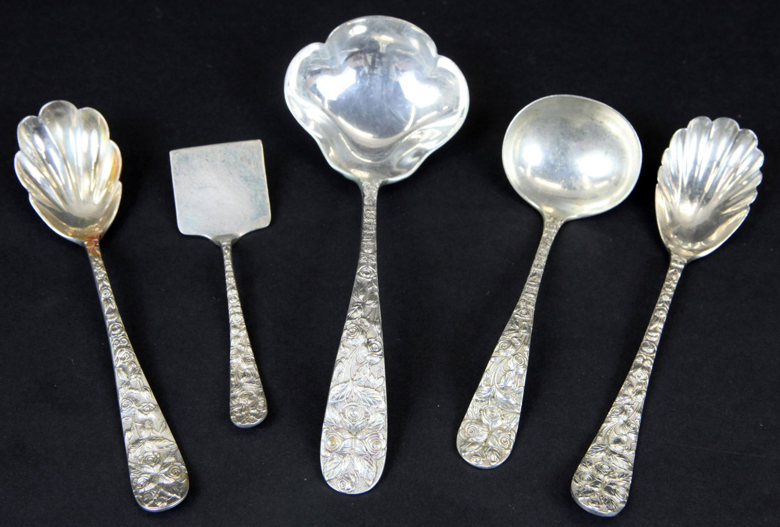 (5) SCHOFIELD "BALTIMORE ROSE" STERLING SERVERS (1 of 3)