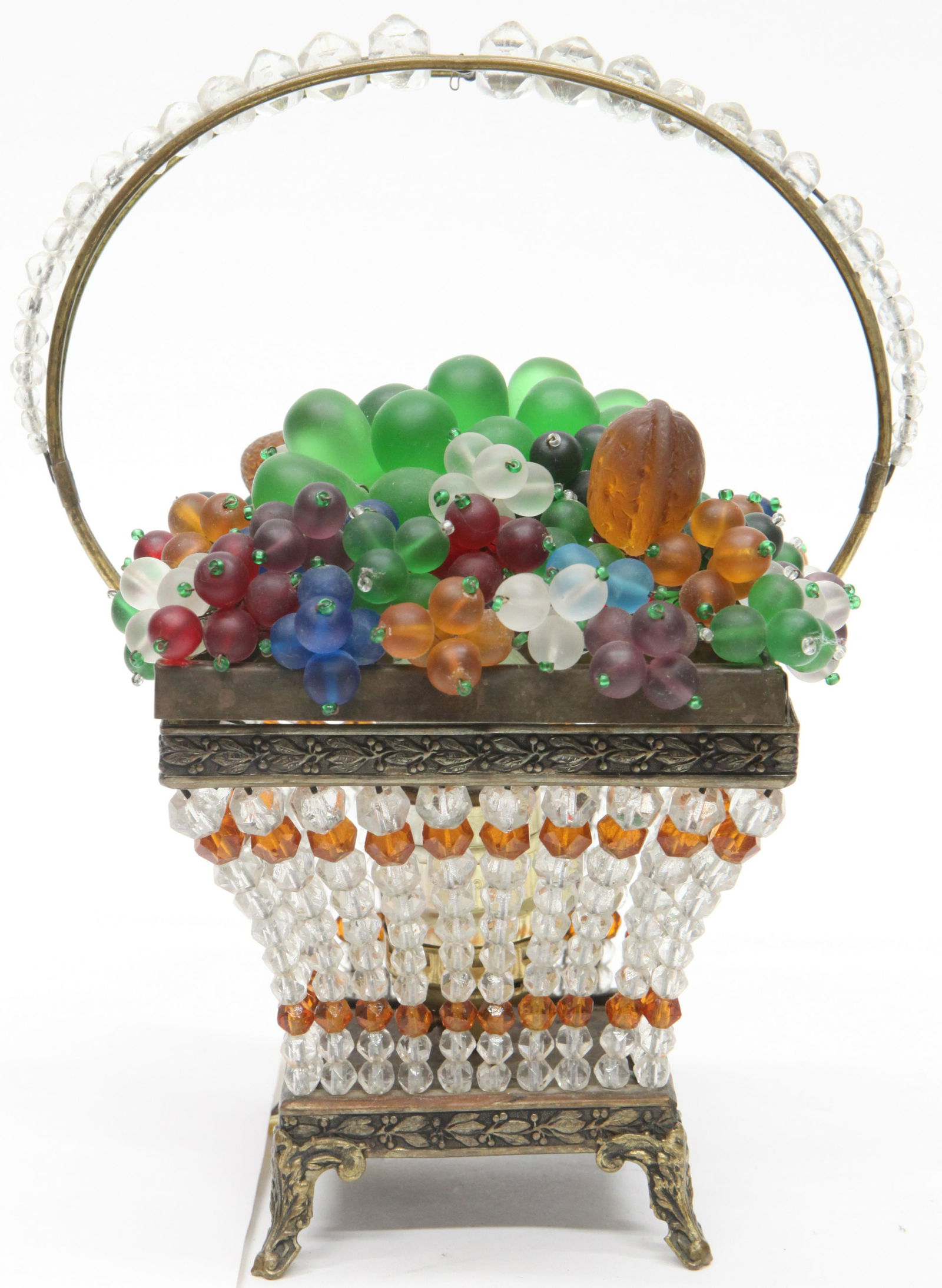 BOHEMIAN GLASS FRUIT LAMP (1 of 5)