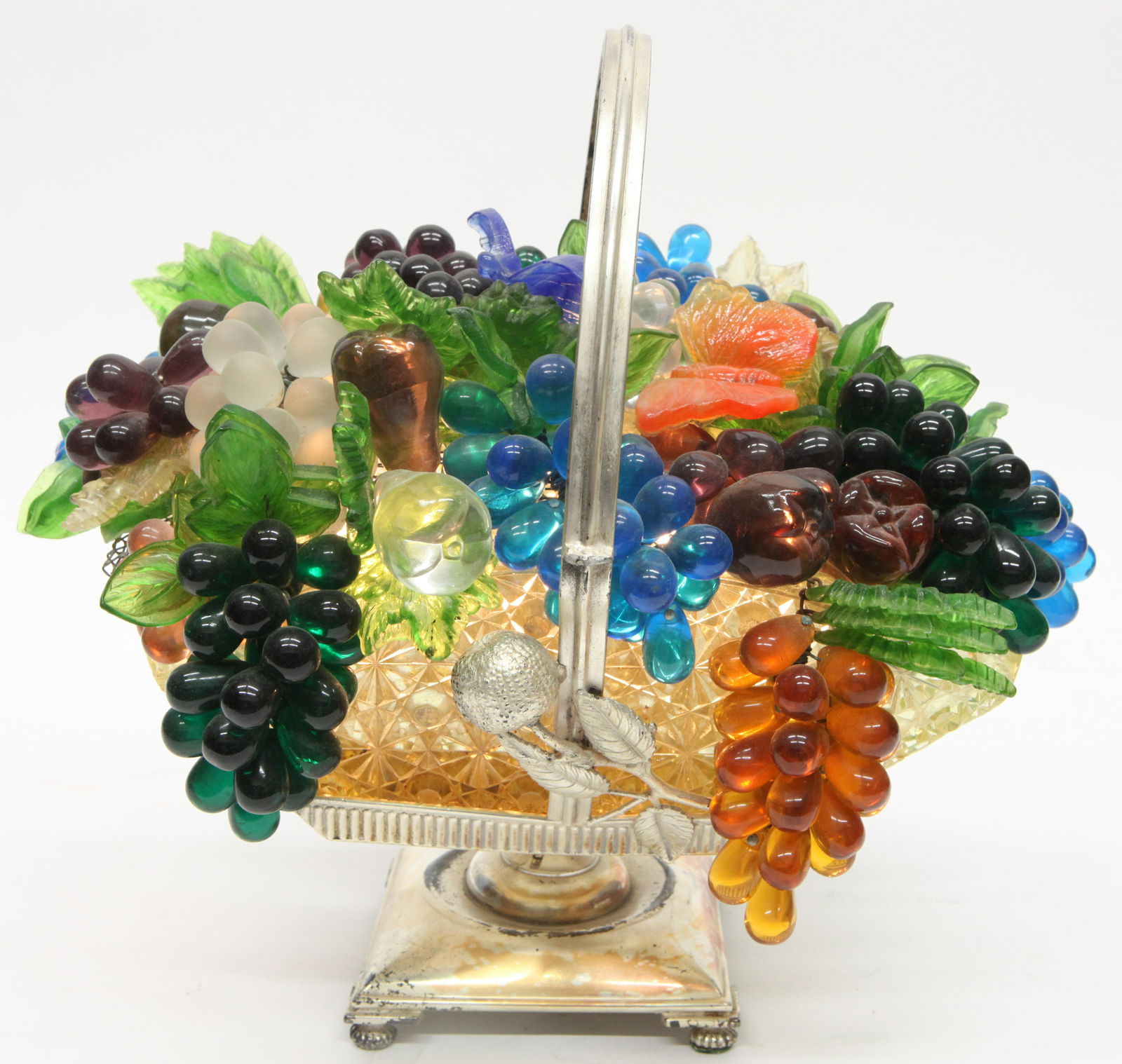 BOHEMIAN GLASS FRUIT LAMP (1 of 4)