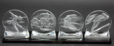 1992 ALBERTVILLE LALIQUE CRYSTAL (3) PCS.