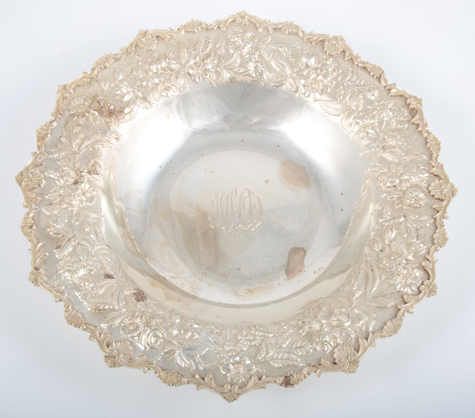 STERLING REPOUSSE BOWL (1 of 3)