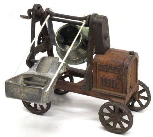 KENTON JAEGER MIXER: Cast iron; replaced bucket and bucket frame; L-6 1/2", F