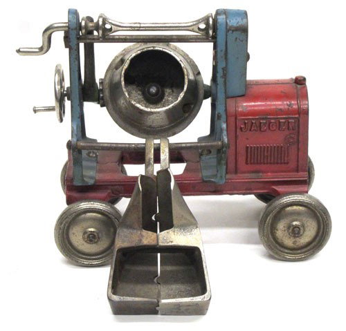 KENTON JAEGER MIXER: Painted cast iron and nickel-plated; some paint loss; L-6 1/2", VG-EX