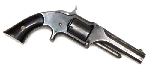 SMITH AND WESSON PISTOL: Pat. April 3, 1855 and July 5, 1859 #3170; some pitting and wear; L-8", G