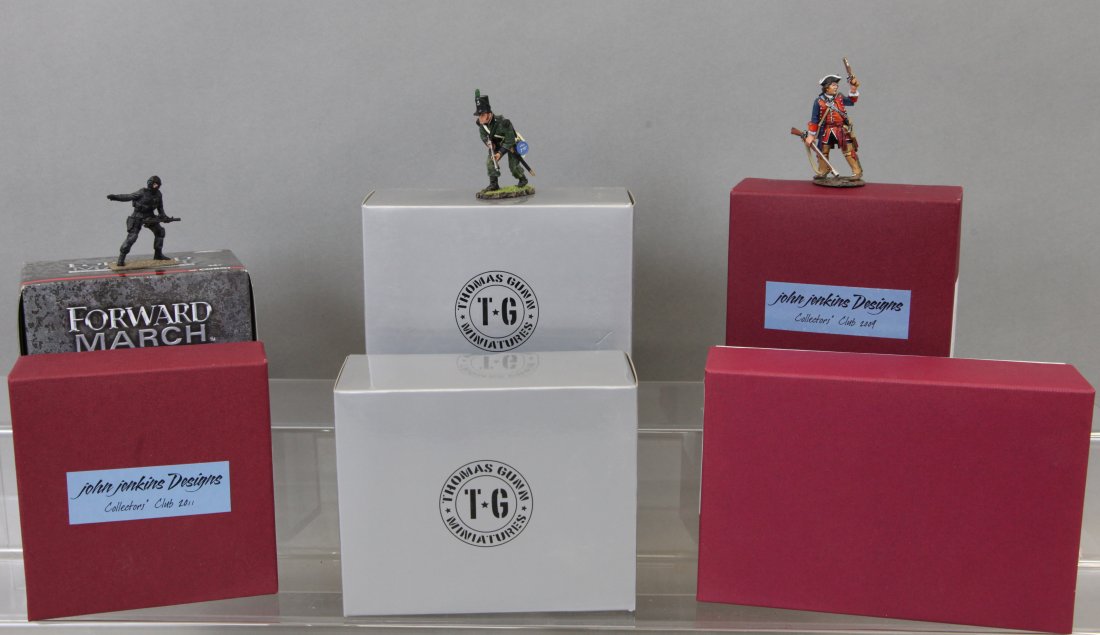 MISCELLANEOUS MINIATURES (6): John Jenkins Designs (3), Thomas Gunn (2), Forward March (1); original boxes, largest 8", VG-EX