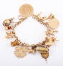 14K YELLOW GOLD CHARM BRACELET