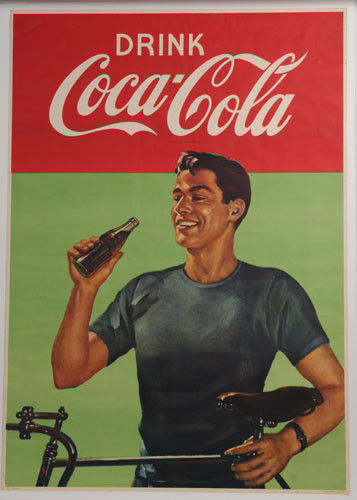 675 Late 40 S Early 50 S Coca Cola Large Paper Poster Mar 25 2012 Richard Opfer Auctioneering Inc In Ky