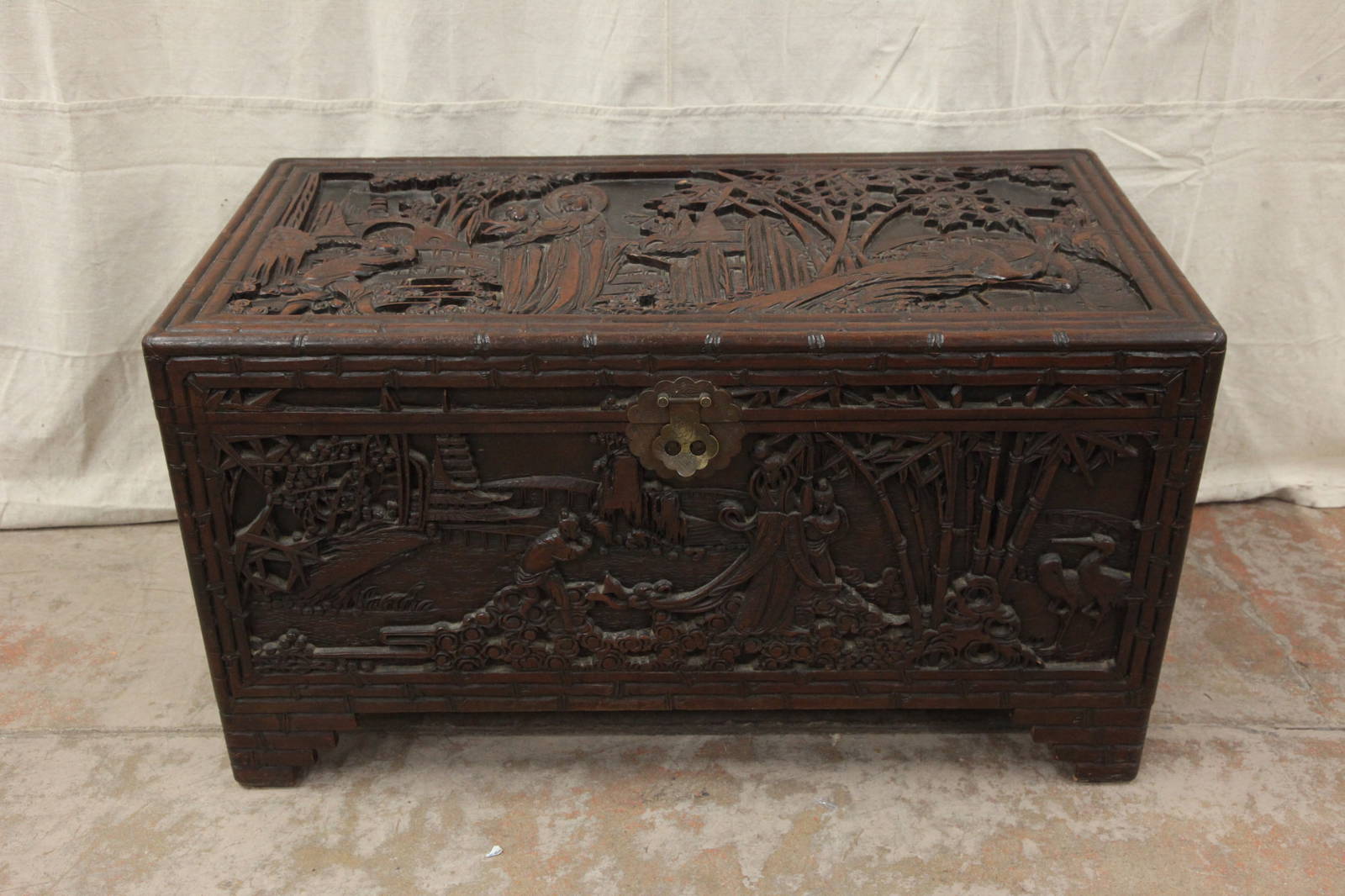 Carved Asian Chest Auction
