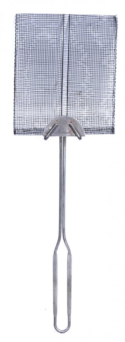 EARLY COCA-COLA FLY SWATTER: 15" long. Beautiful design and unusual piece to find to say the least. The handle is stamped "Bottled Coca-Cola, Clean-Sanitary". Only light overall wear or soiling. Condition 8.5 / EX