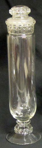 CONFECTIONARY STORE CANDY JAR: Cylindrical; H-24 1/2", VG