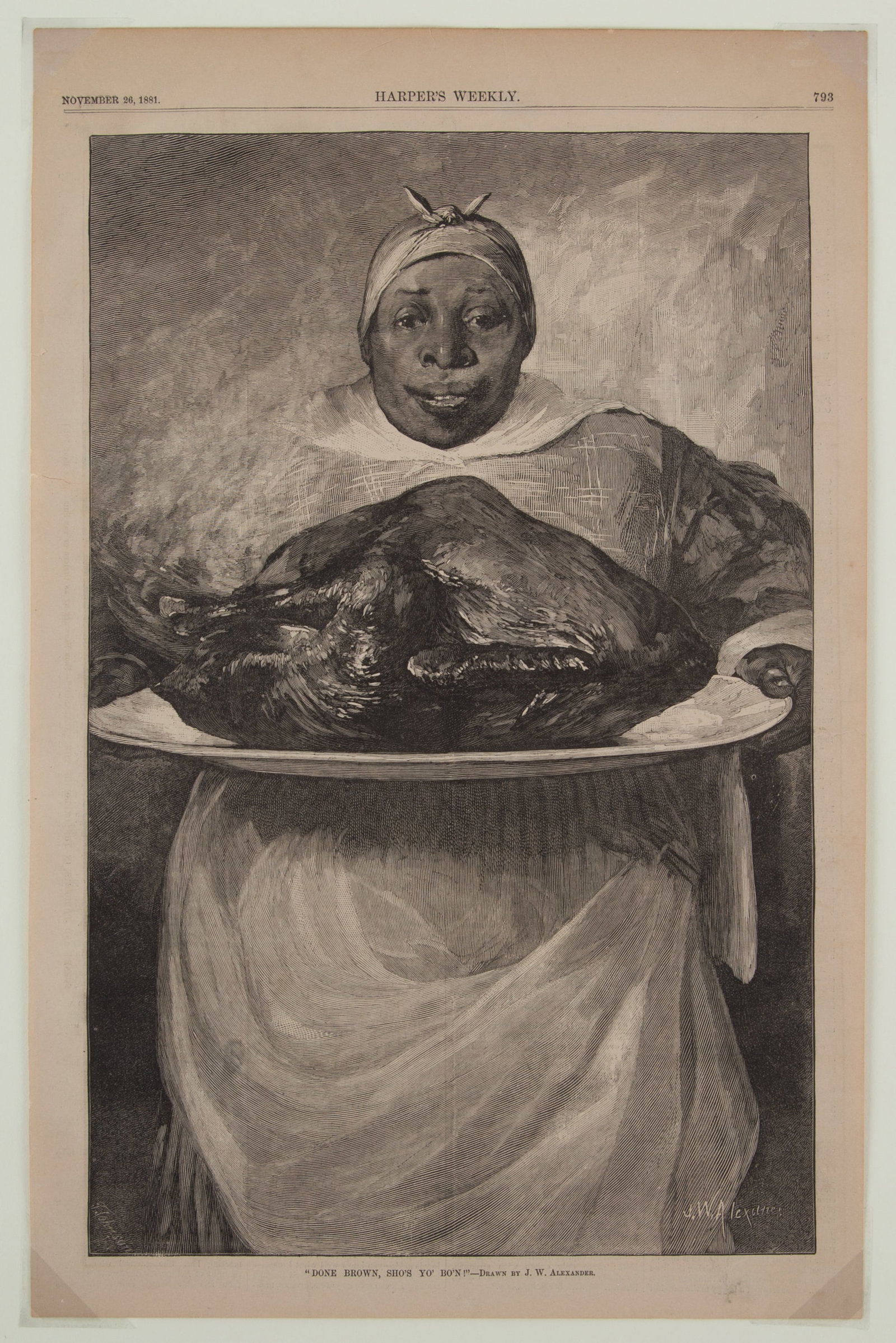 HARPERS WEEKLY LITHO – J. W. ALEXANDER (1 of 3)