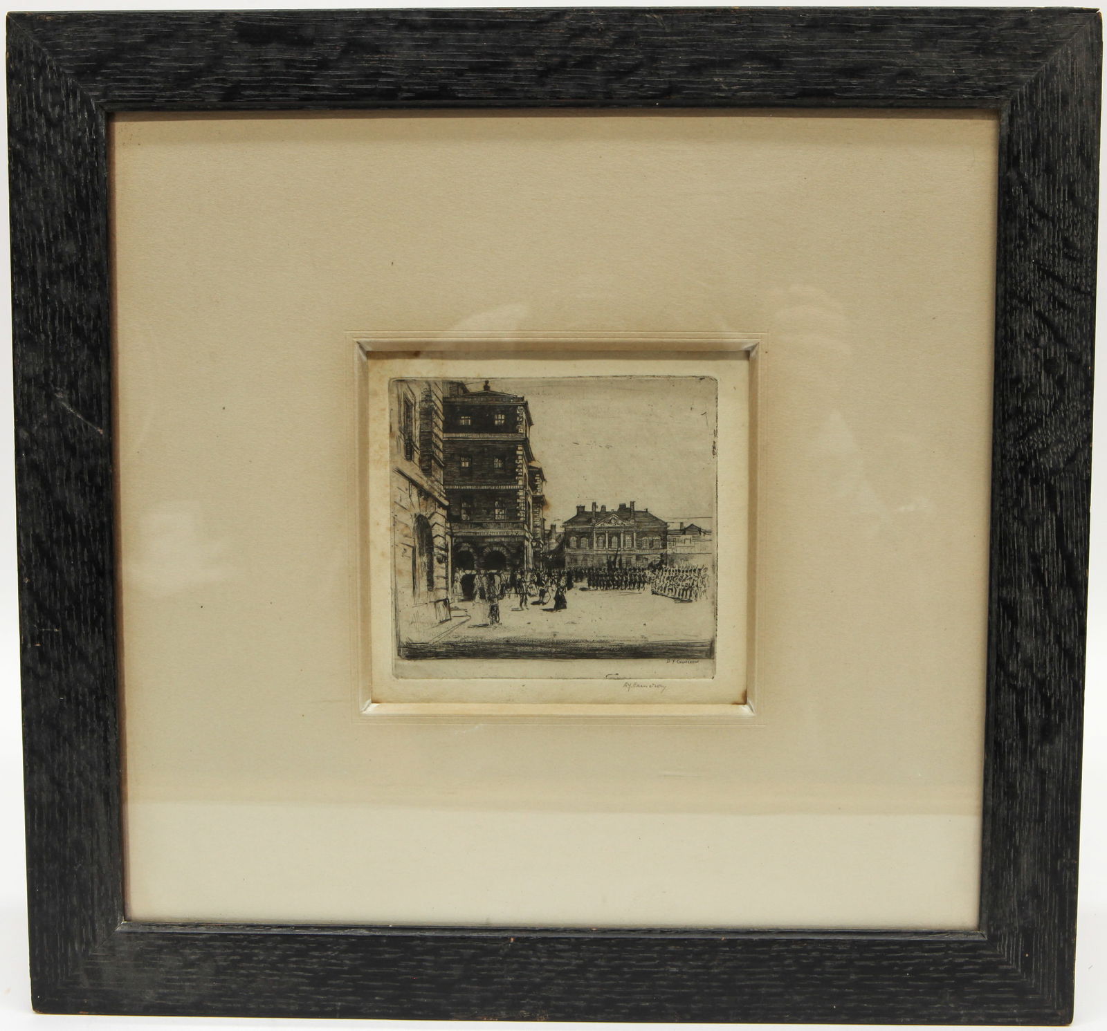 D. Y. CAMERON ETCHING, "THE HORSE GUARDS" SIGNED (1 of 5)