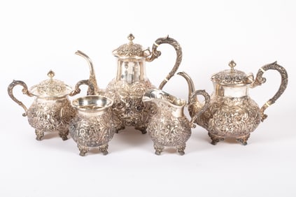 SCHOFIELD STERLING TEA SERVICE (5) PCS.