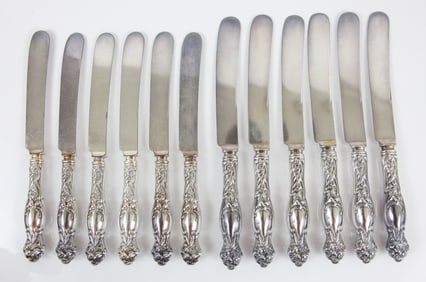 (12) STERLING HANDLED KNIVES