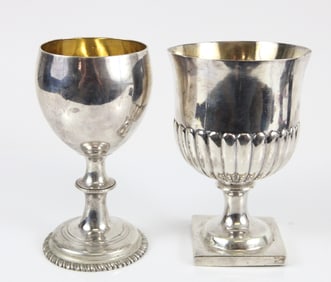 (2) ENGLISH STERLING CHALICES