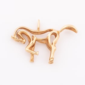 GOLD HORSE PENDANT