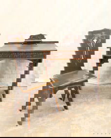 ARTS & CRAFTS WRITING DESK with CHAIR