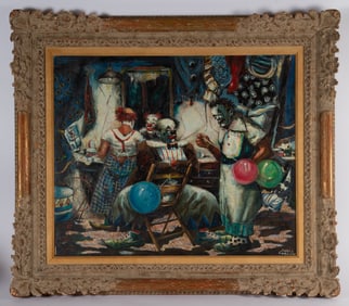 JAMES CARLIN CLOWNS PAINTING