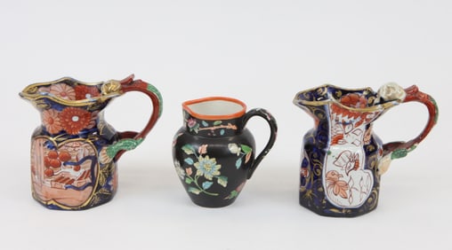 MASON'S IRONSTONE PITCHERS (3)