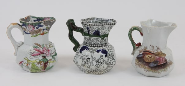 MASON'S IRONSTONE PITCHERS (3)