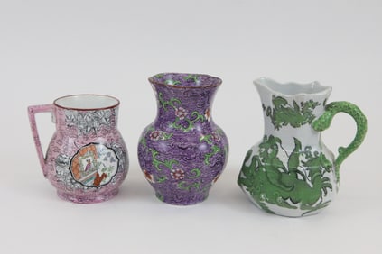 MASON'S IRONSTONE PITCHERS (3)