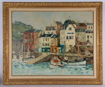 J. BOUYSSON HARBOR PAINTING
