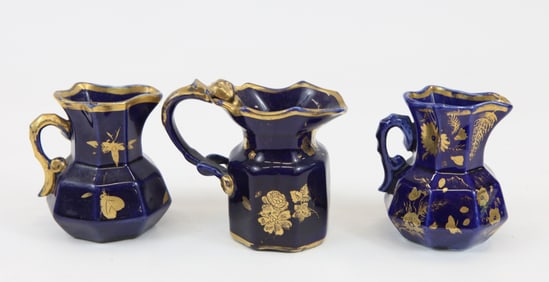 IRONSTONE PITCHERS (3)