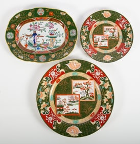 IRONSTONE PLATES / PLATTER (3) PCS.