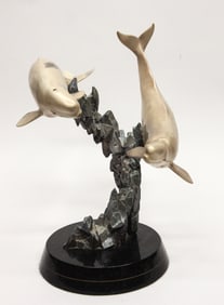 WYLAND BELUGA WHALE BRONZE