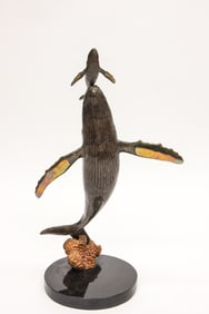 WYLAND BRONZE WHALE