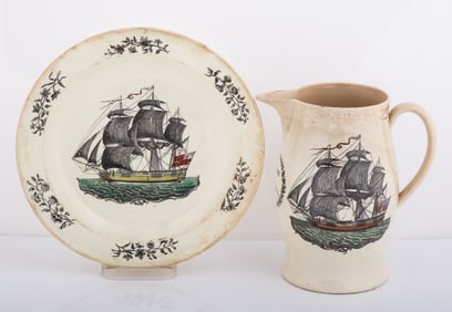 LIVERPOOL JUG & PLATE (2)
