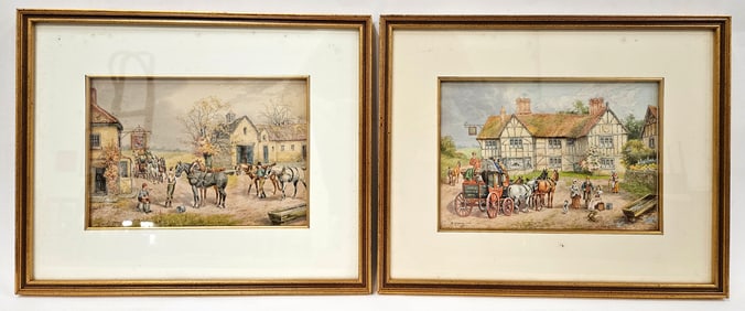 H. MURRAY COACH WATERCOLORS (2)