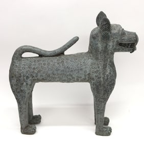 BENIN LEOPARD SCULPTURE