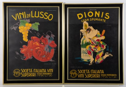 (2) WINE POSTERS