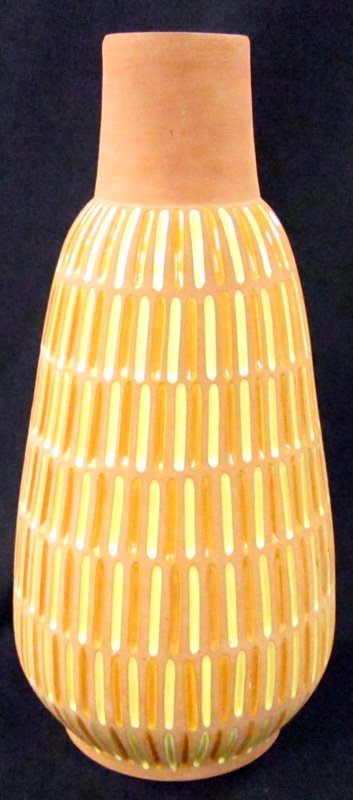 RAYMOR ITALIAN VASE: #505 Paint decorated ceramic; H-14", EX