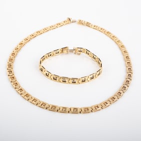 14K GOLD NECKLACE & BRACELET SET