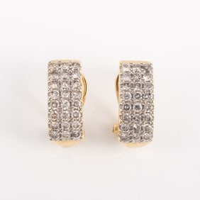 14K GOLD and DIAMOND EARRINGS