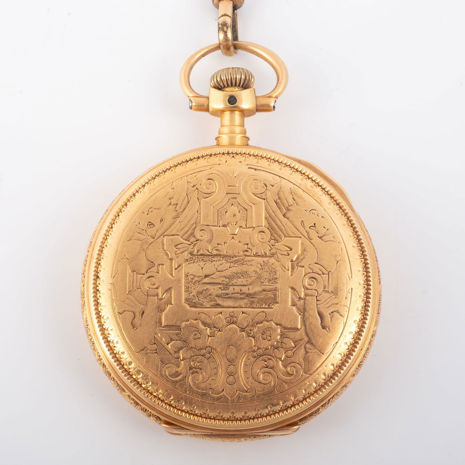 18K WALTHAM POCKETWATCH (1 of 7)