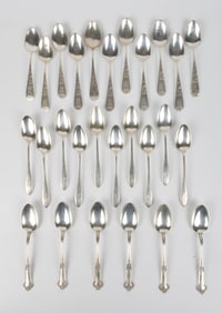 (25) STERLING TEASPOONS