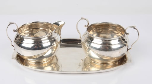 GORHAM STERLING SUGAR & CREAMER SET
