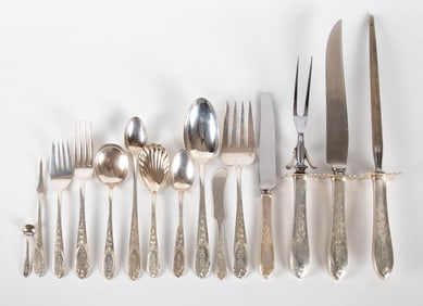 (85) PCS. KIRK & SON STERING FLATWARE "PRIMROSE" PATTERN